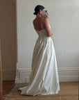 Vintage 1992 Corset Satin Strappy Wedding Gown