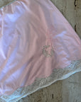 Vintage Pink Embroidered Slip Skirt