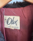 Vintage 60s Faux Fur Spotted Caramel Choc Australian Made Coat