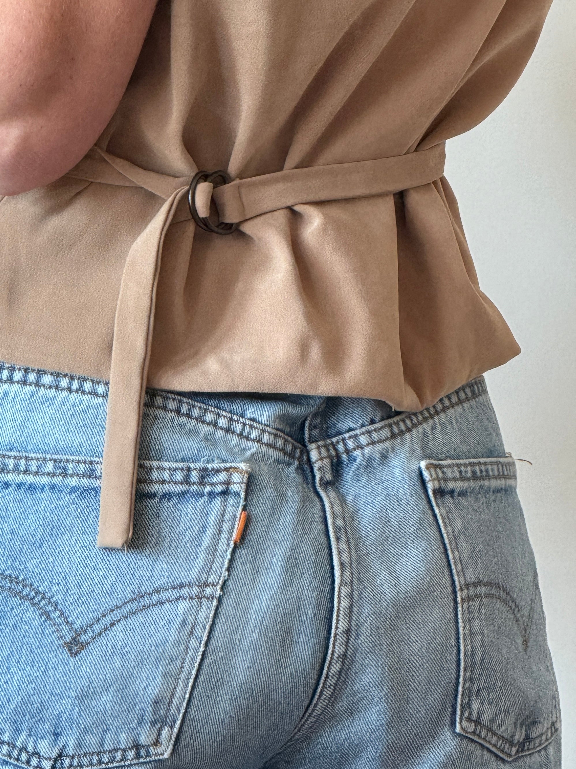 Vintage 90s Camel Tailored Vest