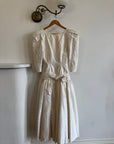 Vintage 80s Pure Silk Drop Waist Bridal Midi