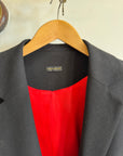 Vintage 90s Tailored Wool Blazer Noir