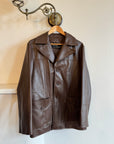 Vintage 90s Brown PU Leather Blazer
