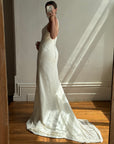 Vintage Y2K Fishtail Lace Wedding Gown