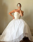 Vintage Y2K Pure Silk Drop Waist Princess Wedding Gown