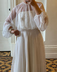 Vintage 70s Australian Made Billow Sleeve Wedding Dress