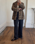 Vintage Moschino Teddy Leopard Coat