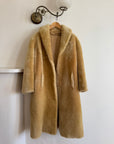 Vintage 70s Faux Shearling Butter Caramel Coat