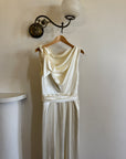 Archival Y2K Satin Cowl Neck Slip gown Ivory