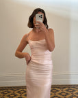 Vintage 90s Baby Pink Prom Dress
