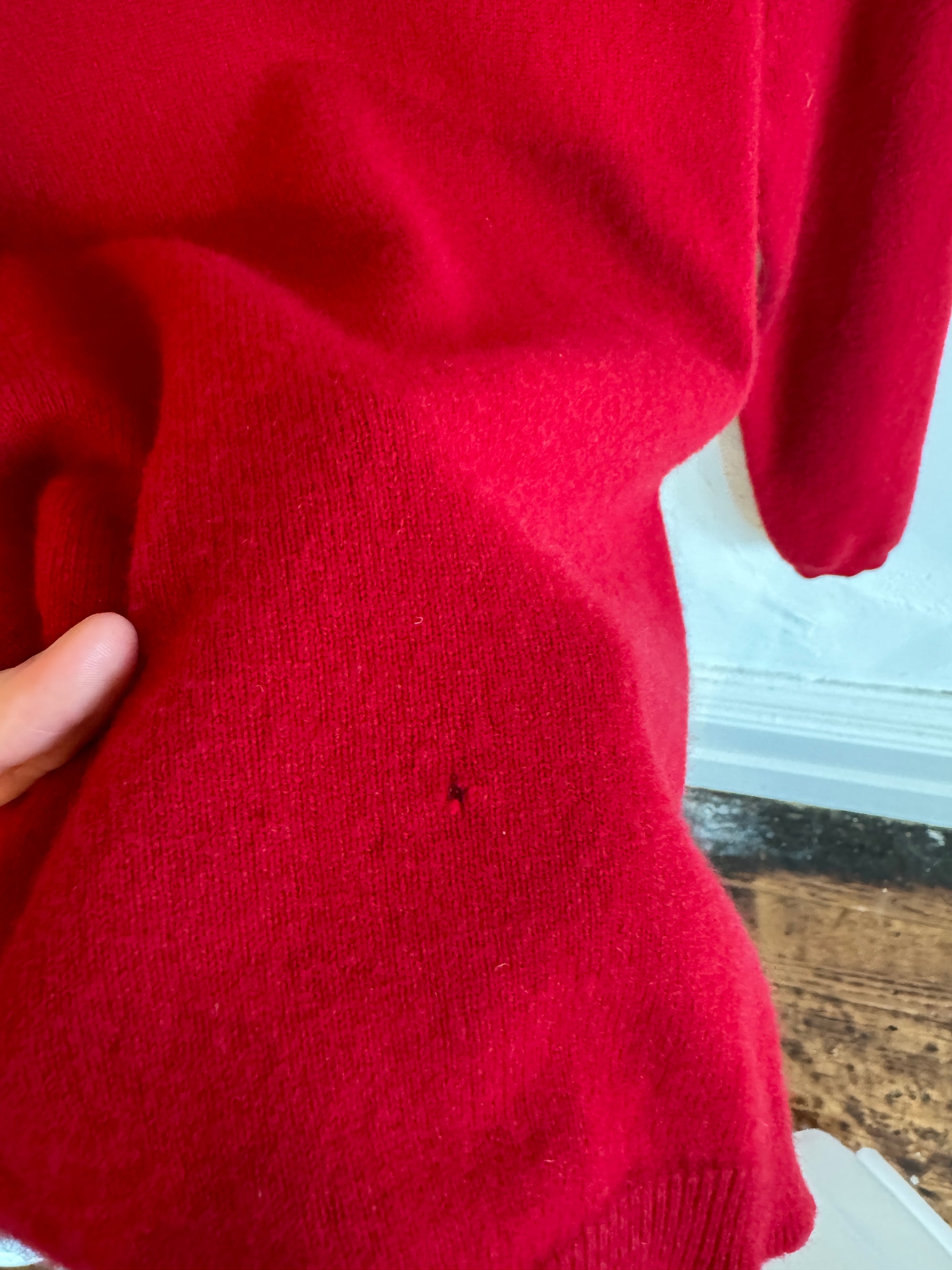 Vintage 90s Neiman Marcus Cashmere Knit Lipstick Red