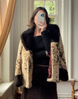 Vintage 60s Faux Fur Spotted Caramel Choc Australian Made Coat