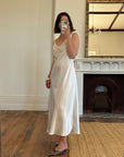 Vintage Y2K Australian made Satin Ivory Slip Dress