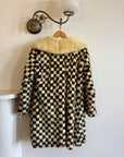 Vintage Rare 70s Mink Fur Checkerboard Coat