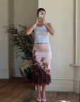 Vintage 90s Glitter Fairy Skirt Chocolate Pink