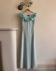 Vintage Y2K Aquamarine Petal Dress