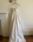 Vintage Y2K Pure Silk Drop Waist Satin Strapless Wedding Gown