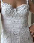 Vintage Y2K Collette Dinnigan Broderie Anglaise Mini Dress