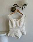 Vintage 90s Brocade Bridal Bustier