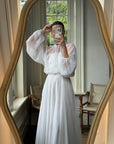 Vintage 70s Australian Made Billow Sleeve Wedding Dress