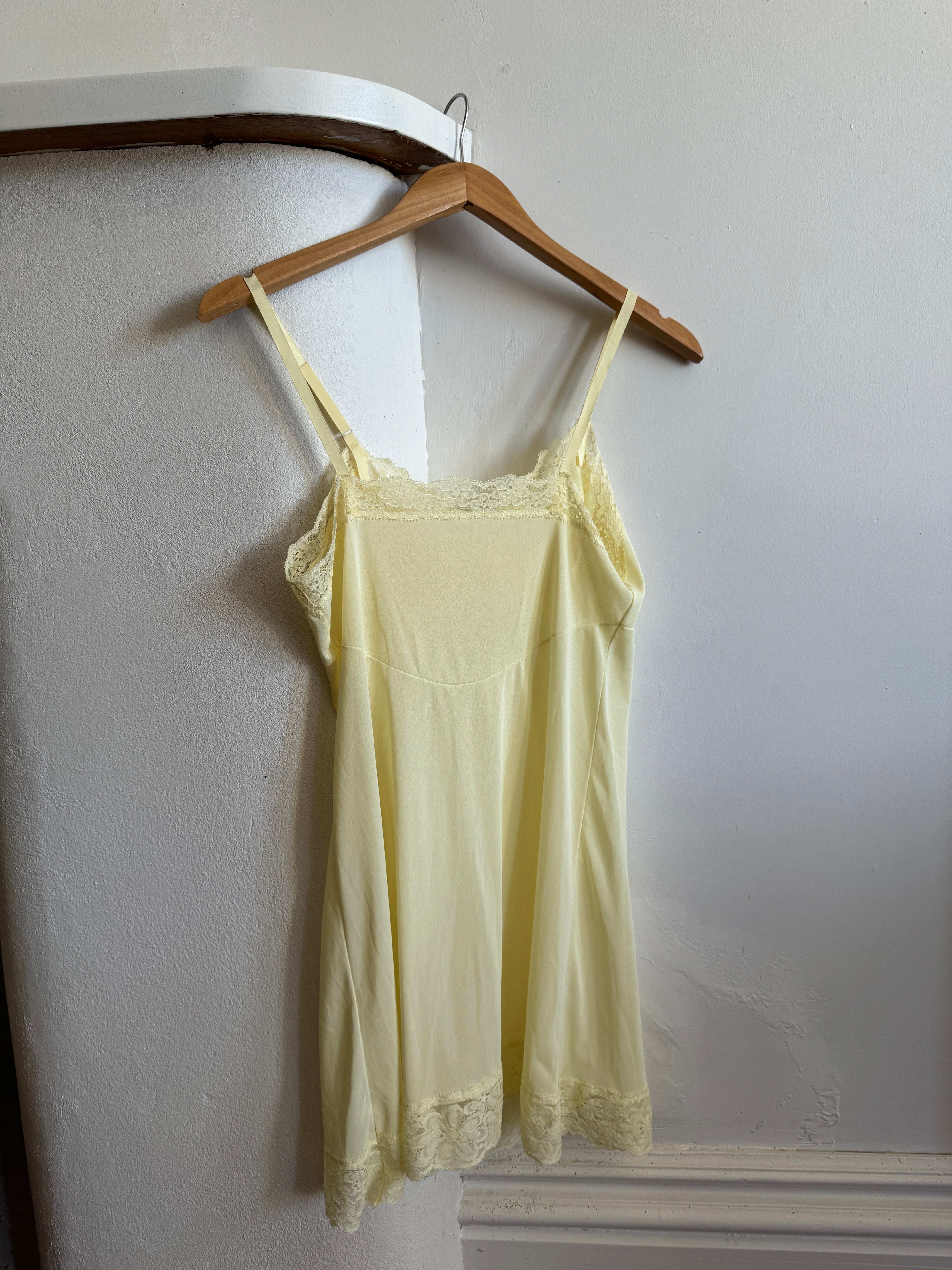 Vintage Butter Lemon Slip Mini Dress