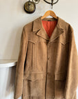Vintage 70s Western Faux Suede Tan Coat