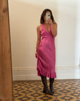 Vintage 100% Silk Lisa Ho Dress Fuschia