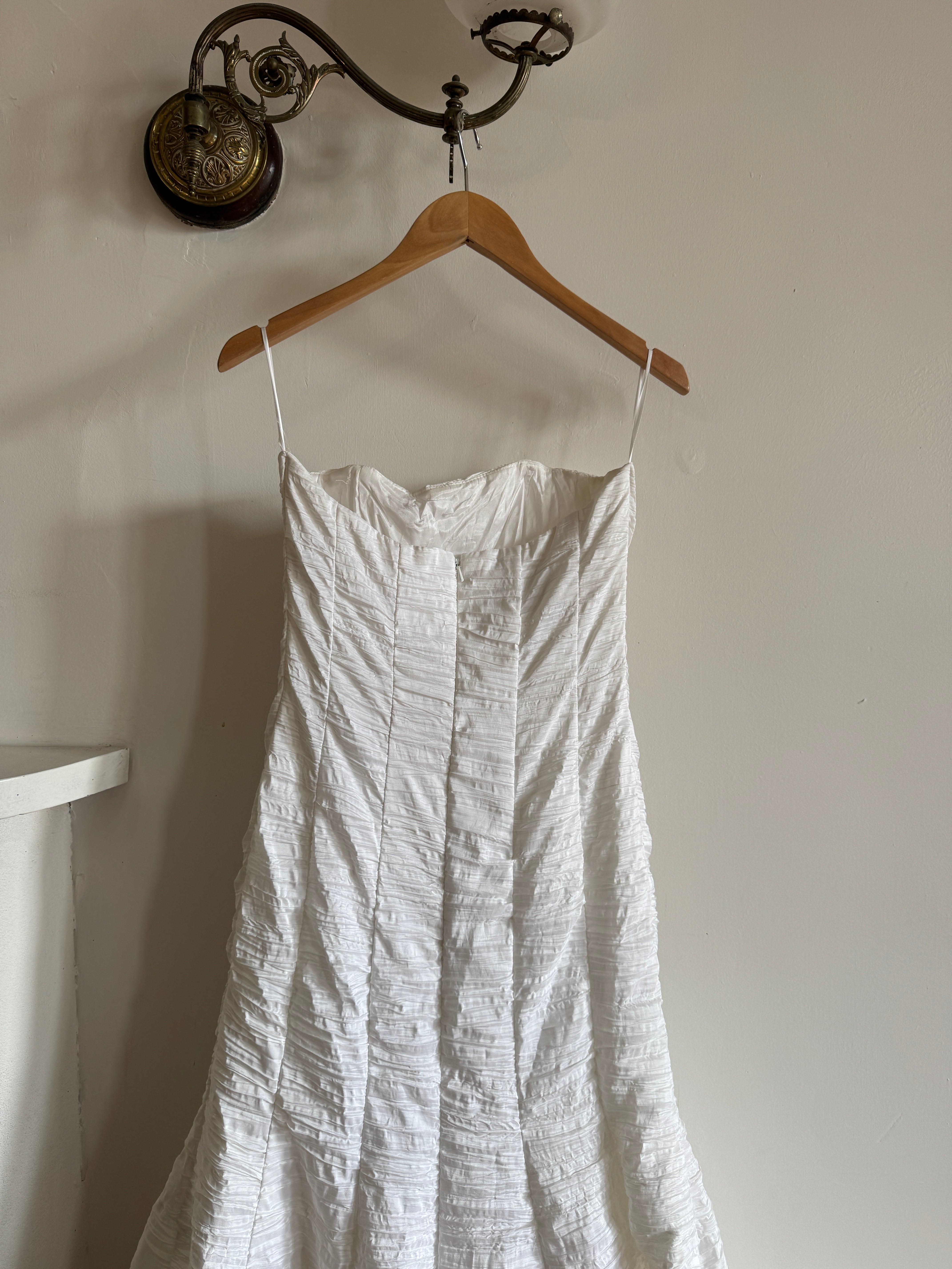Vintage 90s Crinkle Mermaid Wedding Dress