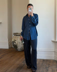 Vintage 90s Ralph Lauren Silk Shirt Teal