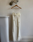 Vintage 90s Gathered Daisy Wedding Dress