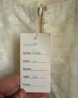 Vintage 90s Italian Bridal Fairy Tulle Embroidered Bustier and Satin Skirt