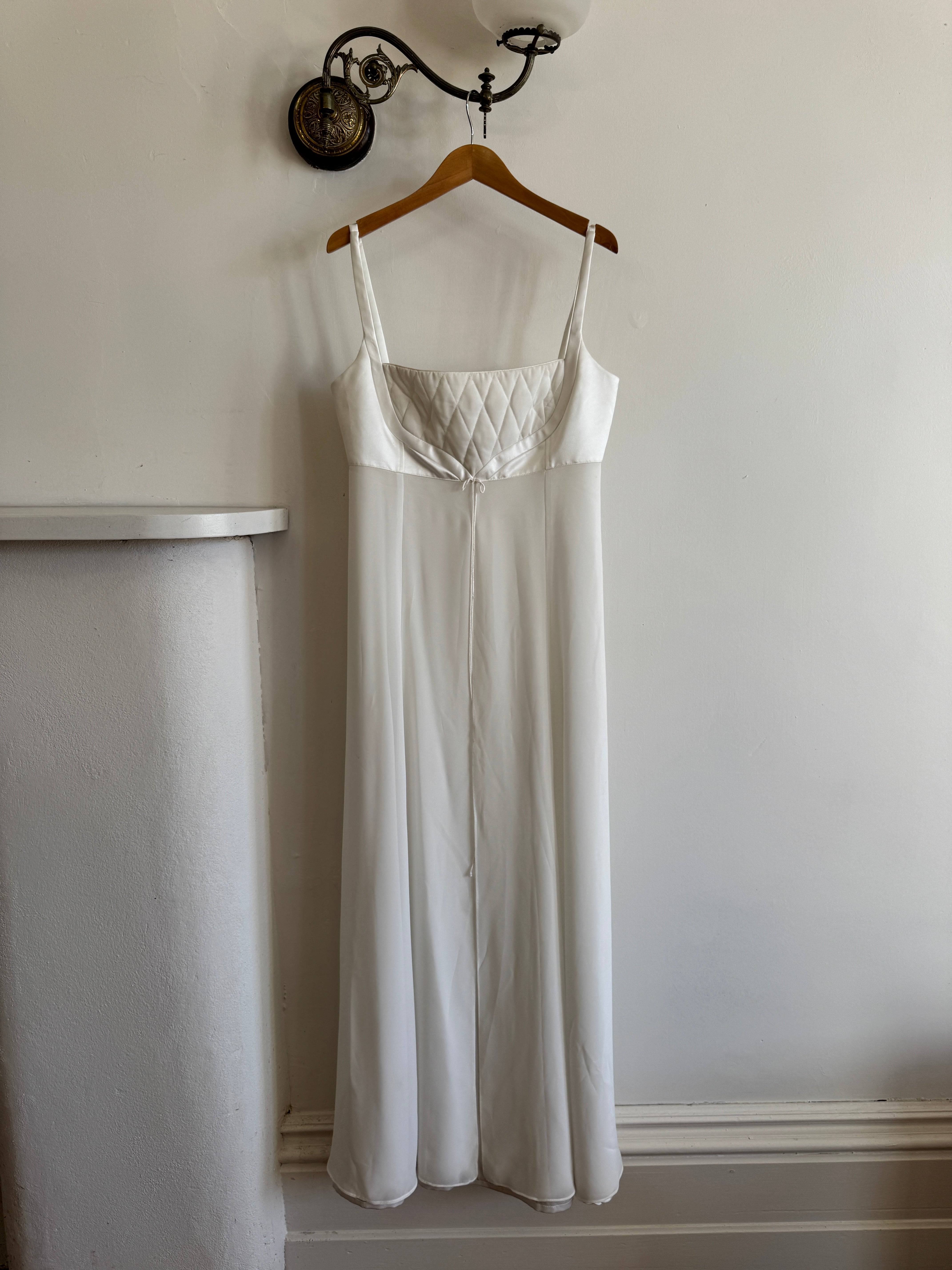 Vintage 90s Quilted Australian Made Slip Wedding Dress