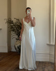 Vintage 90s Calvin Klein Satin Bridal Slip Ivory