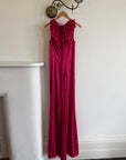 Vintage Valentino Pure Silk Organza Petal Gown Fuschia