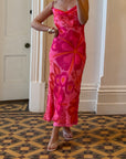 Vintage Y2K Jenny Packham London Pure Silk Slip Dress Sunset