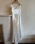 Vintage 30s Satin Sweetheart Wedding Dress with Train