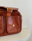 Vintage Leather Crossbody Satchel