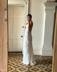 Vintage 90s Crinkle Bias Cut Wedding Dress