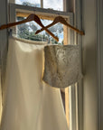 Vintage 90s Bridal Embellished Corset and Slip Skirt Set