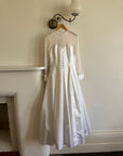 Vintage 90s Tailored Mesh Long Sleeved Wedding Gown