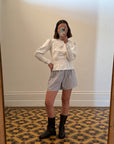 Vintage Edwardian Cotton Hi Front Bib Blouse