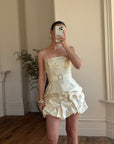 Vintage 90s Bubble Bridal Micro Mini Champagne
