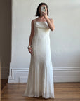 Vintage Y2K Slinky Beaded Wedding Slip Dress