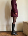 Vintage 90s Plum Button Up Blazer Dress