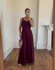 Vintage 90s Australian Made Plum Strappy Dress