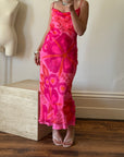 Vintage Y2K Jenny Packham London Pure Silk Slip Dress Sunset