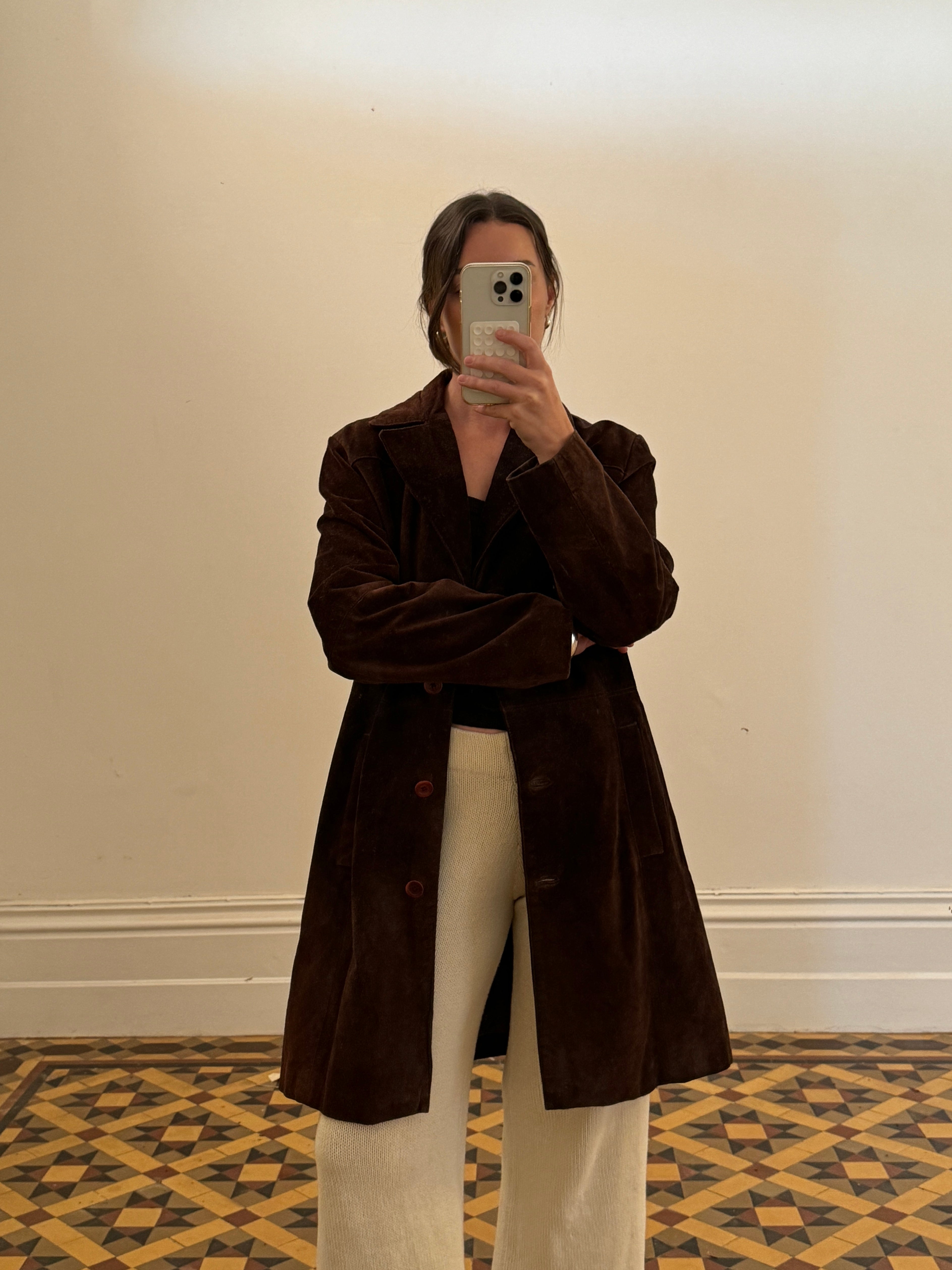 Vintage 70s Brown Suede Jacket