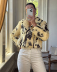 Vintage 70s Australian Made Spotted Rabbit Fur Jacket