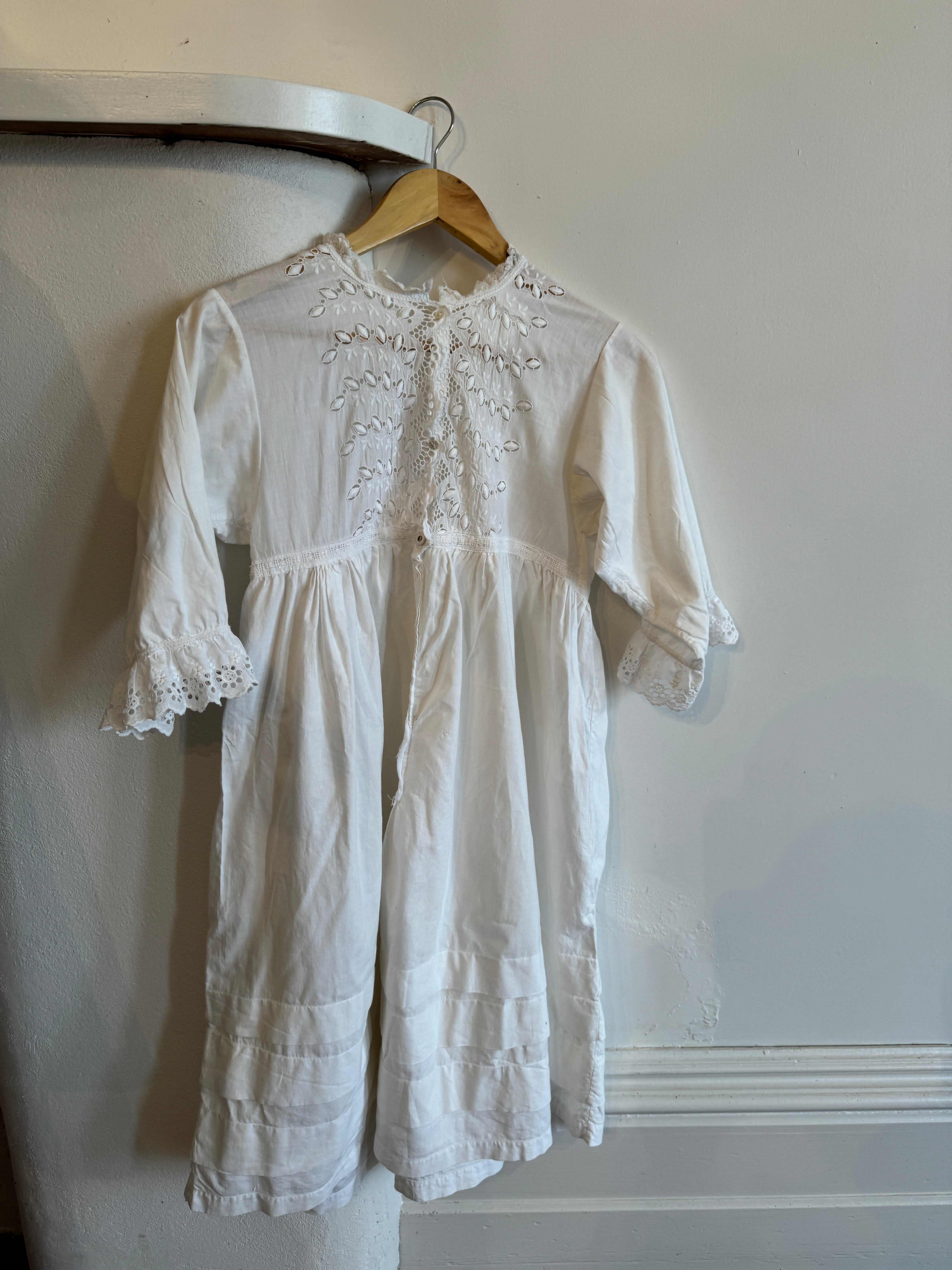 Vintage Edwardian Cotton Broderie Anglaise Tunic
