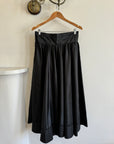 Vintage 70s Black Full Circle Taffeta Maxi Skirt
